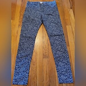 H&M Women's Blue and White Patterned Jeans